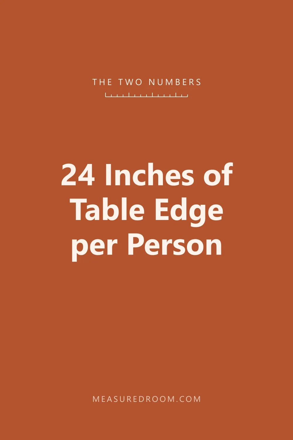24 inches of table edge per person.