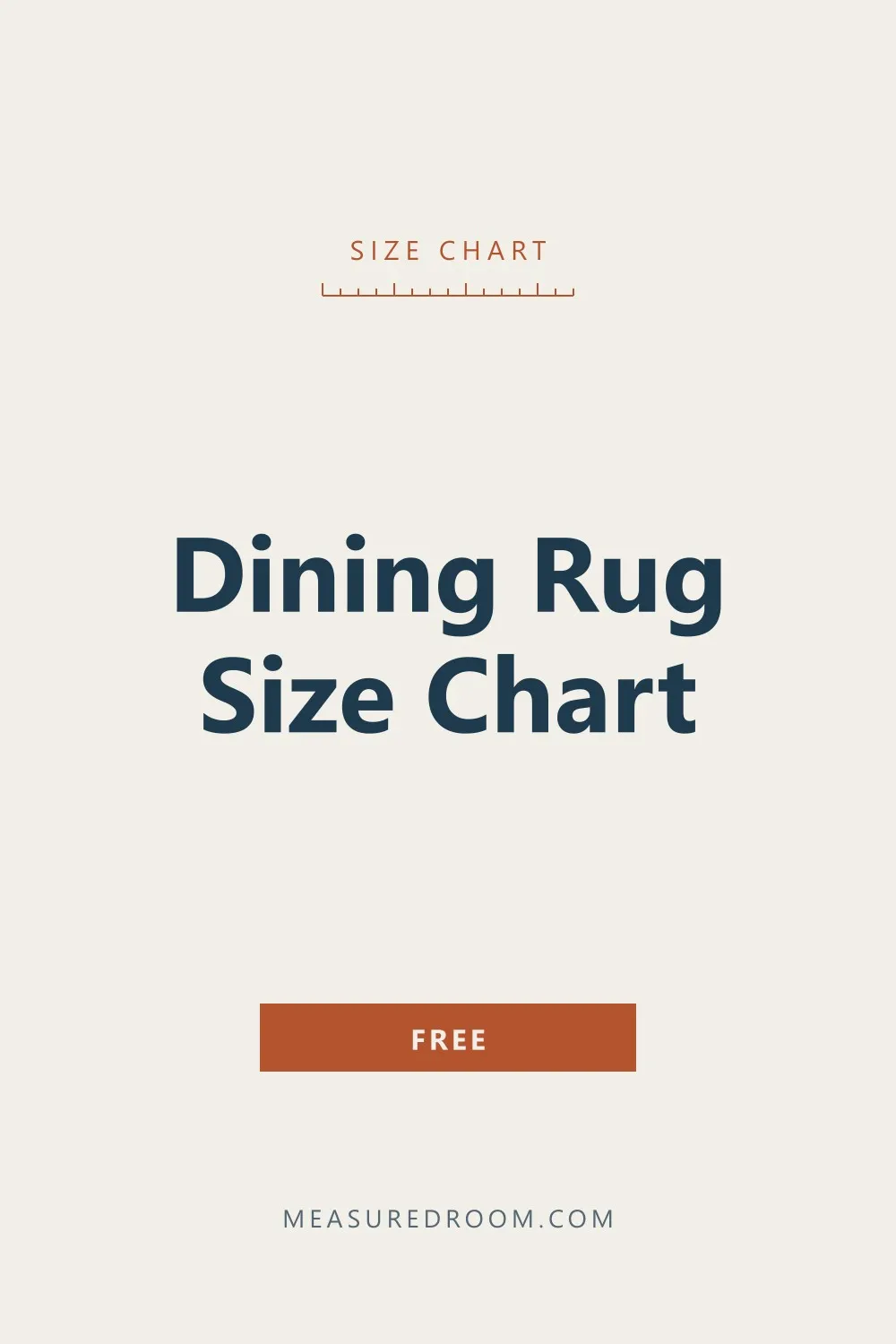 Dining rug size chart.