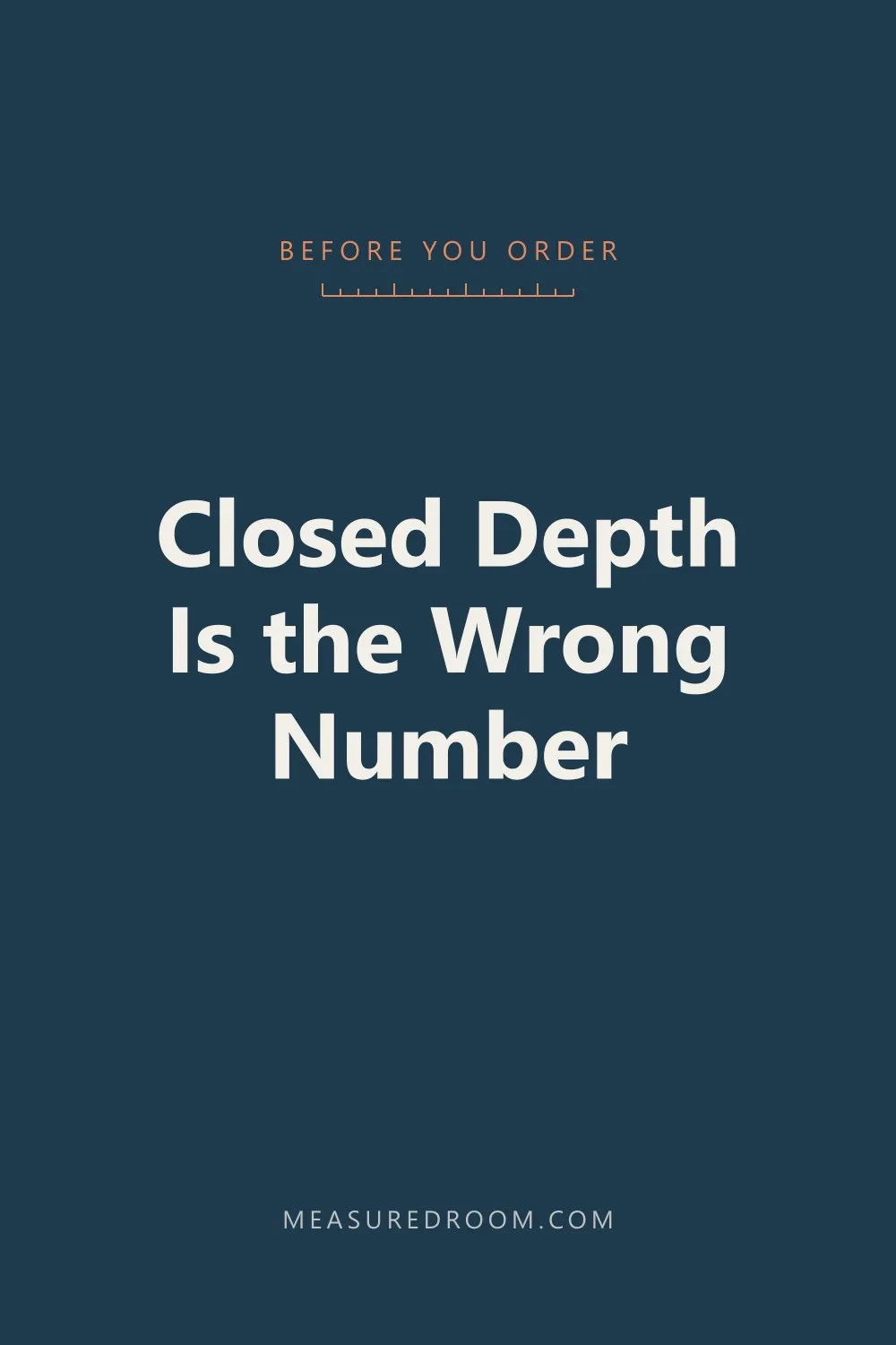 Closed depth is the wrong number